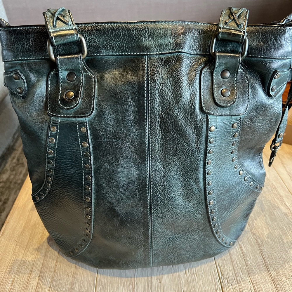 Bed Stu Dark Green Leather Crossbody Bag - Picture 4 of 9